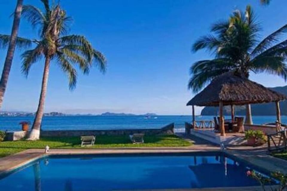 Pool with ocean views