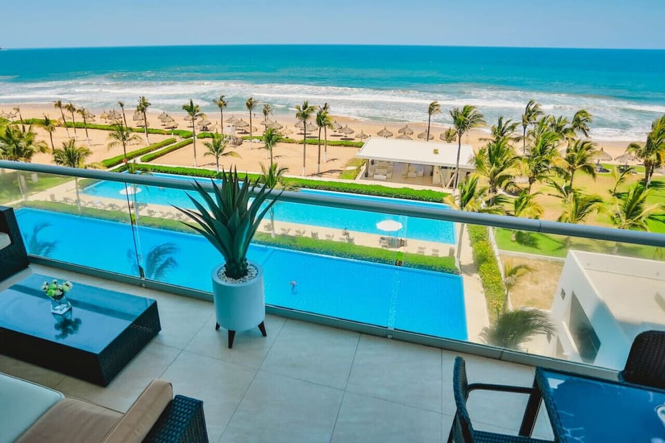 Furnished terrace with ocean view