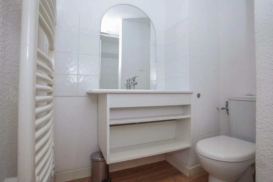 Bright bathrooms are refreshing after a day of adventure.