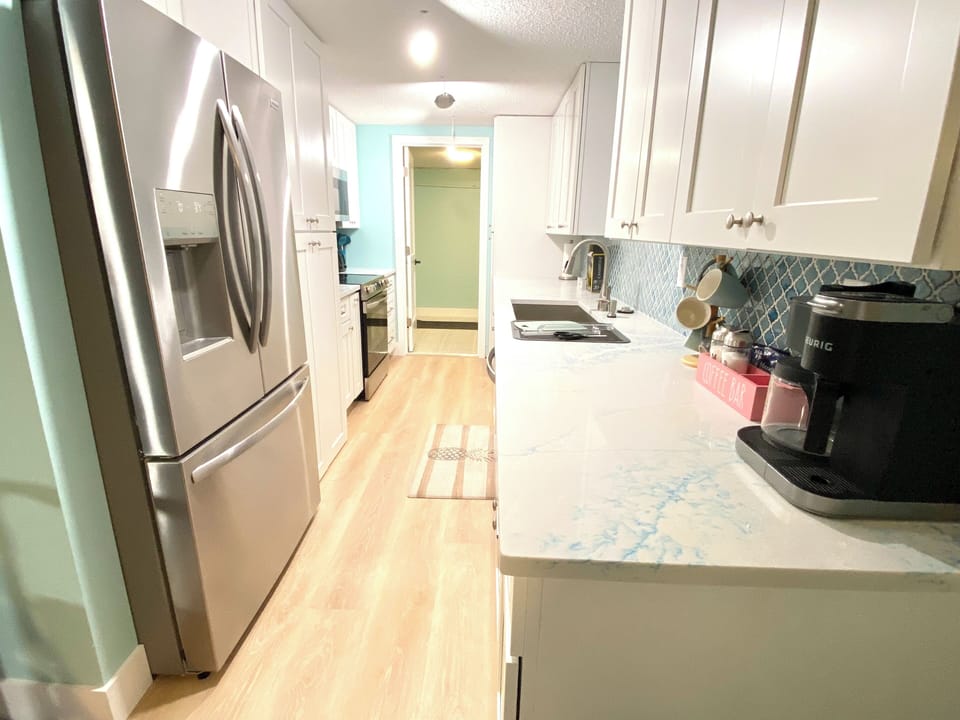 Beautiful renovated kitchen fully stocked with all items needed to make any meal