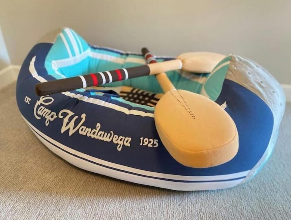 Kids will love the plush canoe for their make-believe outdoor excursions!