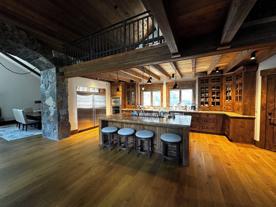 Gourmet Kitchen with Stone Island and Alder Cabinetry