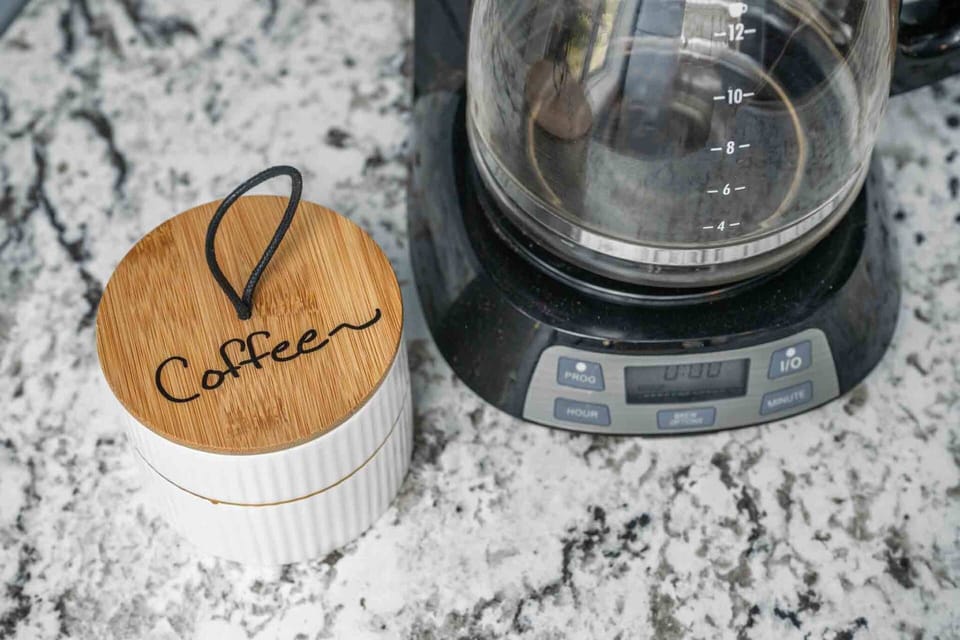 Coffee lovers are in luck as this rental provides coffee. There are also cute cafes a short walk away in downtown.