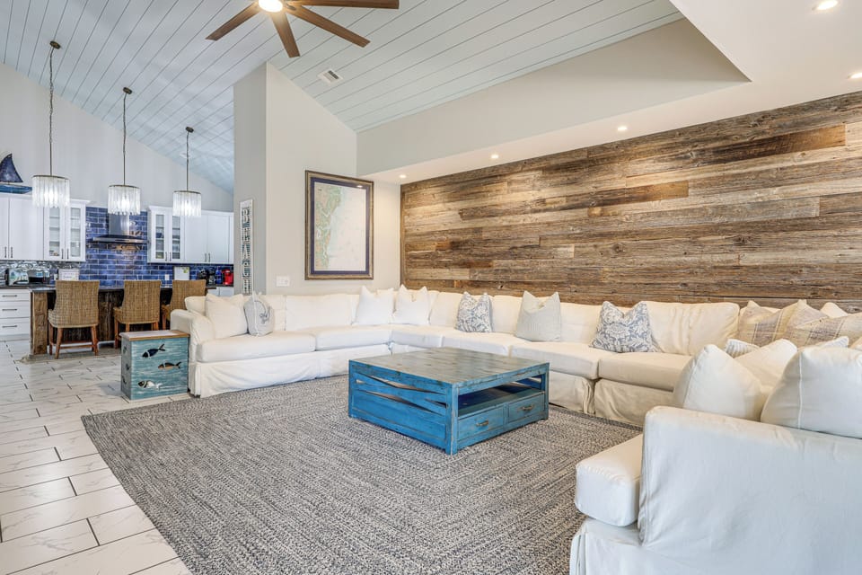 Living Room | Free WiFi | Central A/C | 1st Floor | Queen Sleeper Sofa