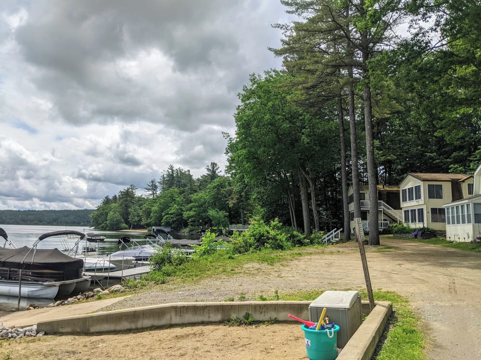 Dock your boat near the beach and house