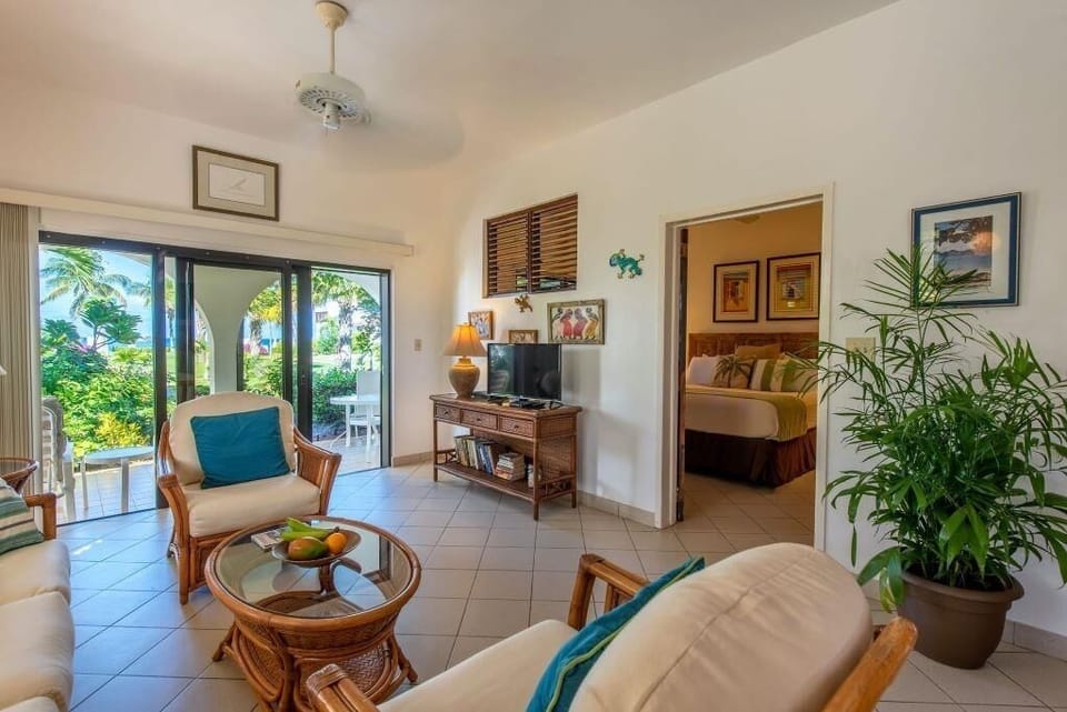 Living area. Exact unit will be assigned upon arrival. Views, colors, and decor may vary.