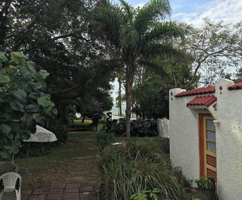 Door on right is courtyard entrance to studio. 