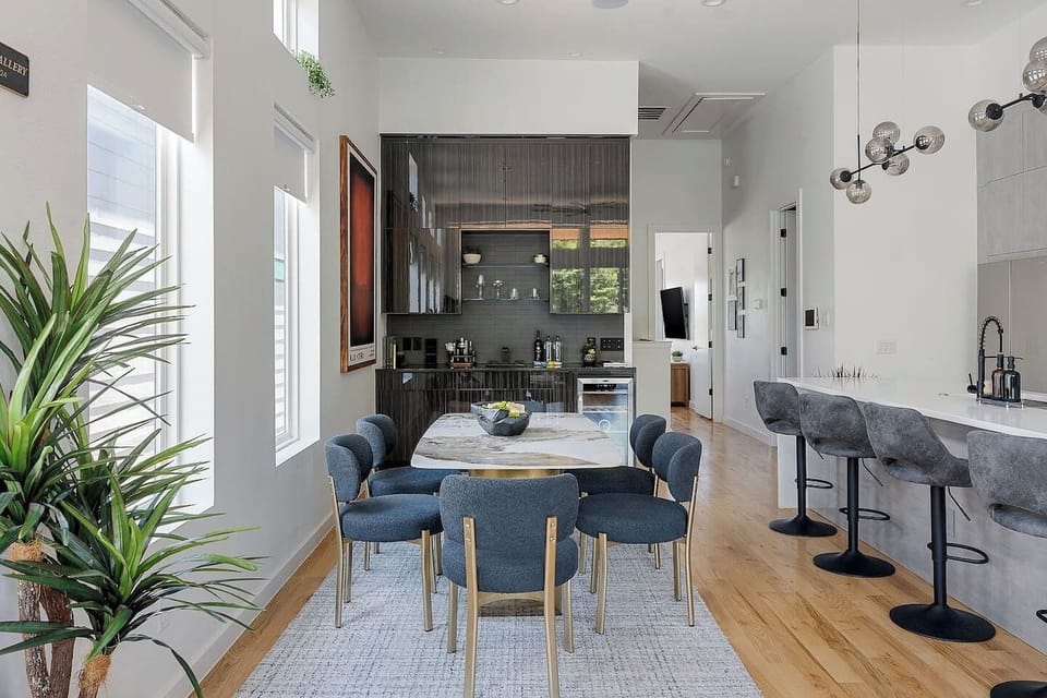 12 ft ceilings - lots of windows. This home was perfectly designed!