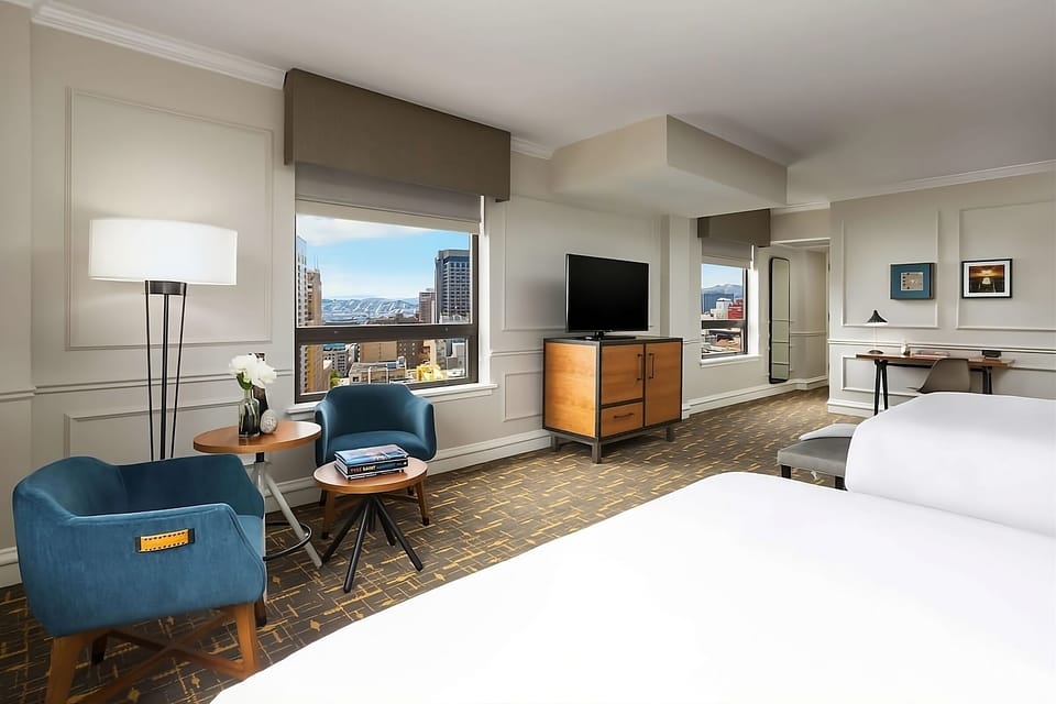 Kick back by the window and enjoy city views.