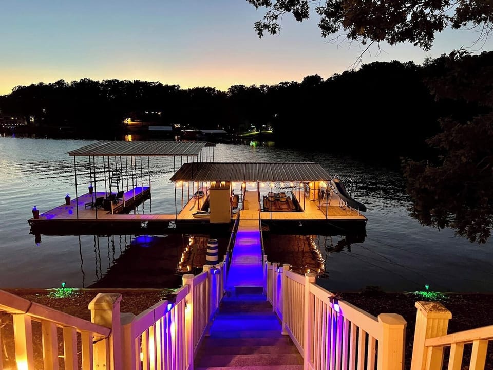 Light it up! Welcome to your private dock, equipped with ambient lighting to guide your way as you soak in the magical lake views during the night