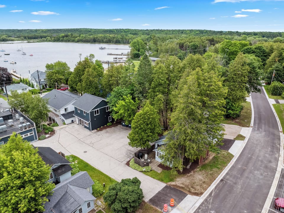 Parking and unit entrance is located off of Bluff Lane