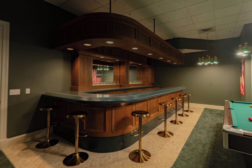 Bar Seating in Billiards Room