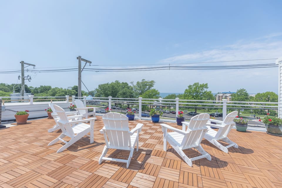 Rooftop Terrace Firepit Seating Area