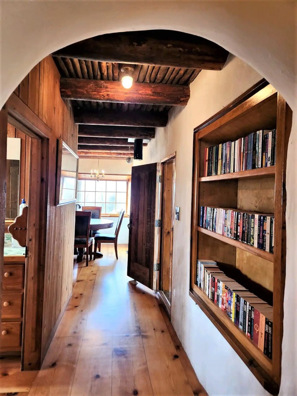 Hallway with library