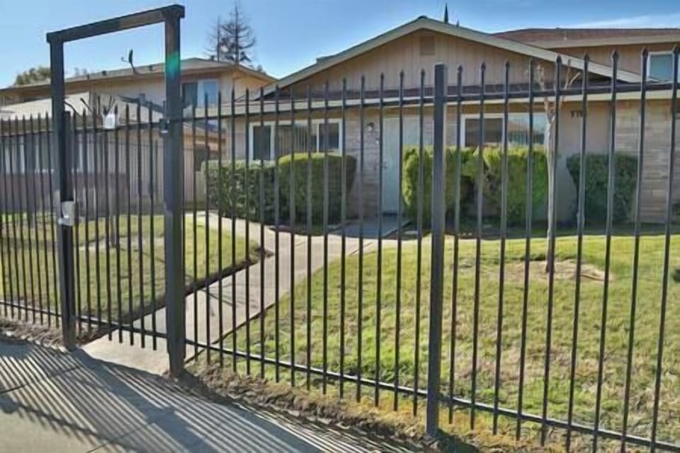 Outside gate and fence for added security for guests.