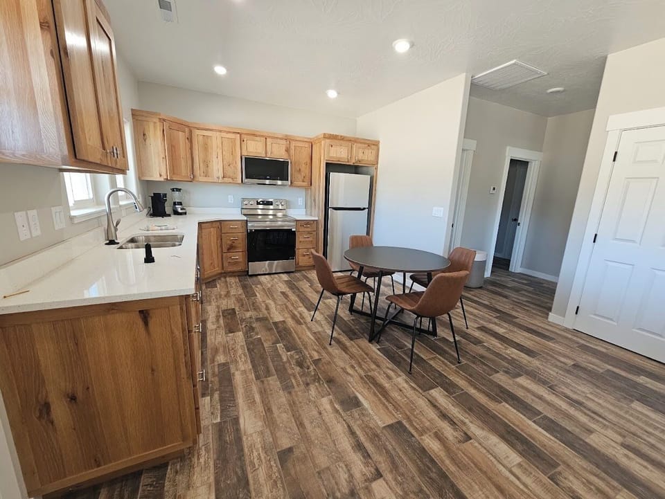 Kitchen and dining area