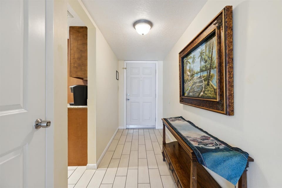 Welcoming hallway with charming decor for a homey feel.