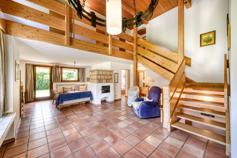 Living area in the Haas holiday home in Vandans in Montafon.