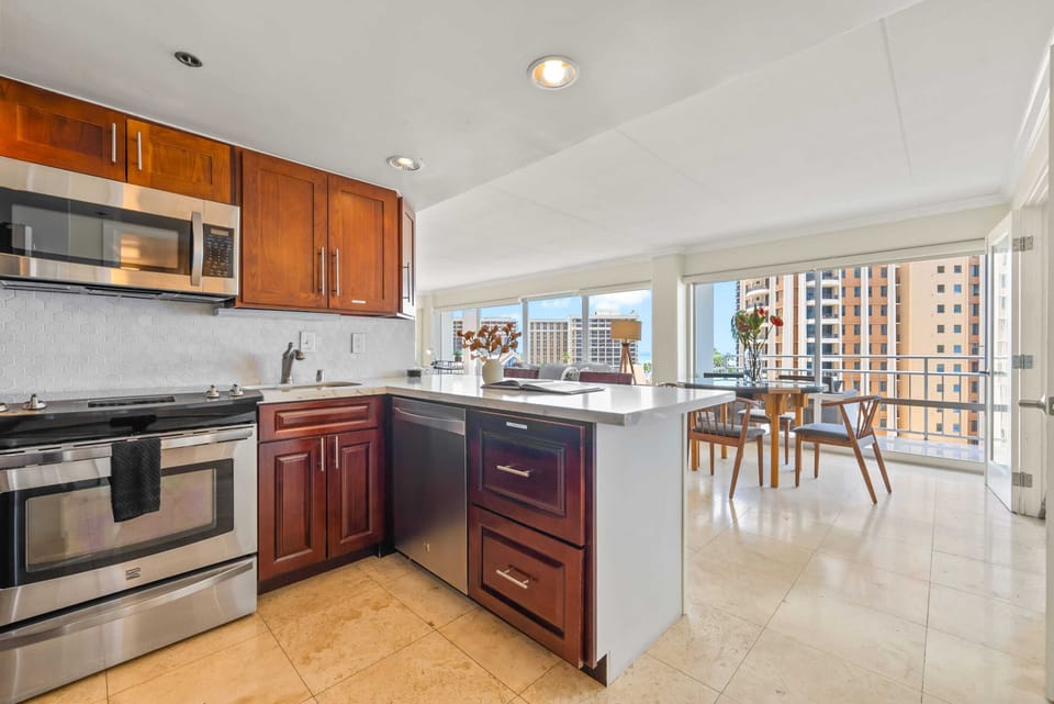 Fully equipped kitchen with all cooking essentials