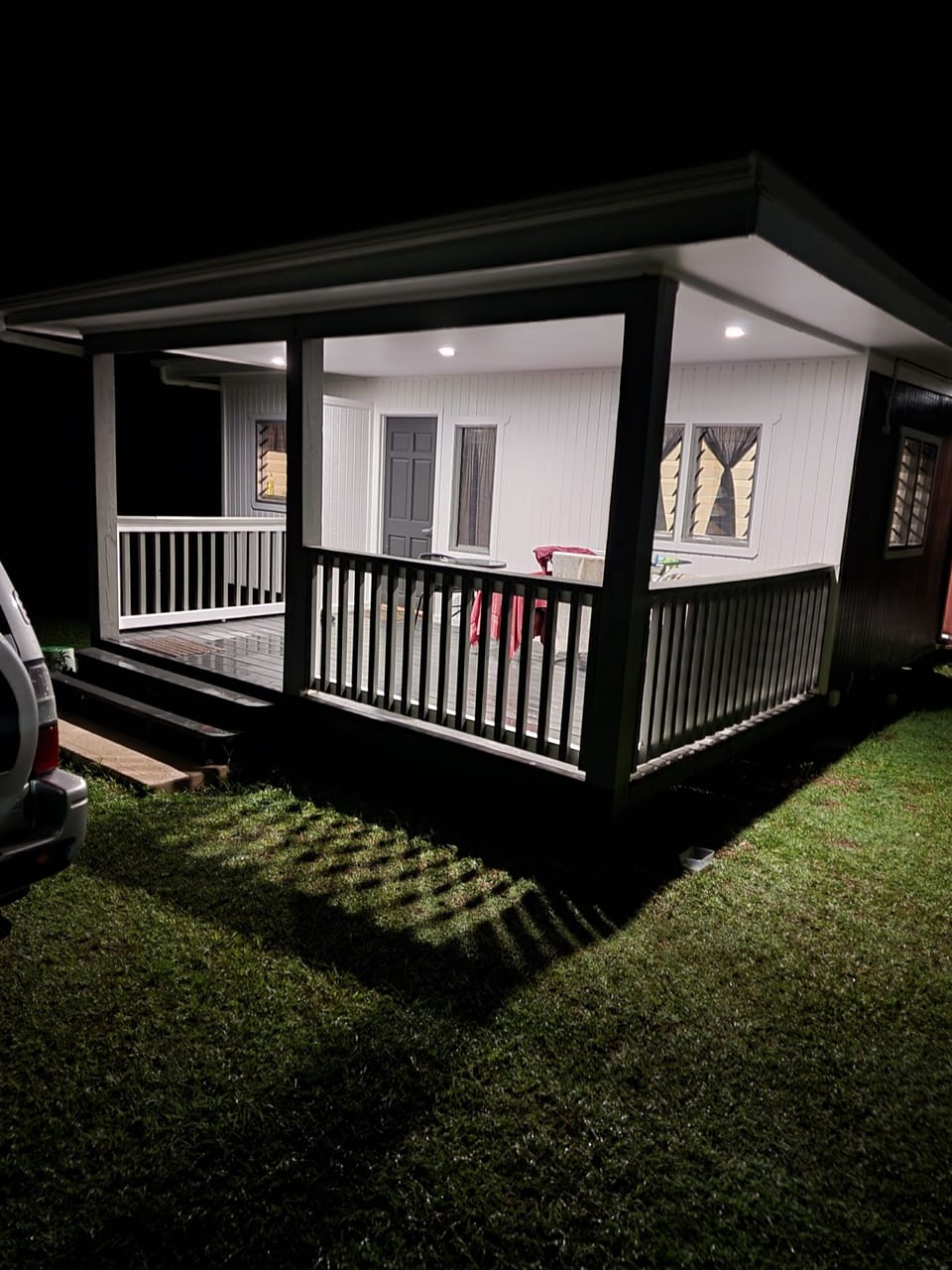 Night view of the house. 