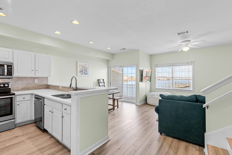 Beachy Flooring and serene Coastal Colors.