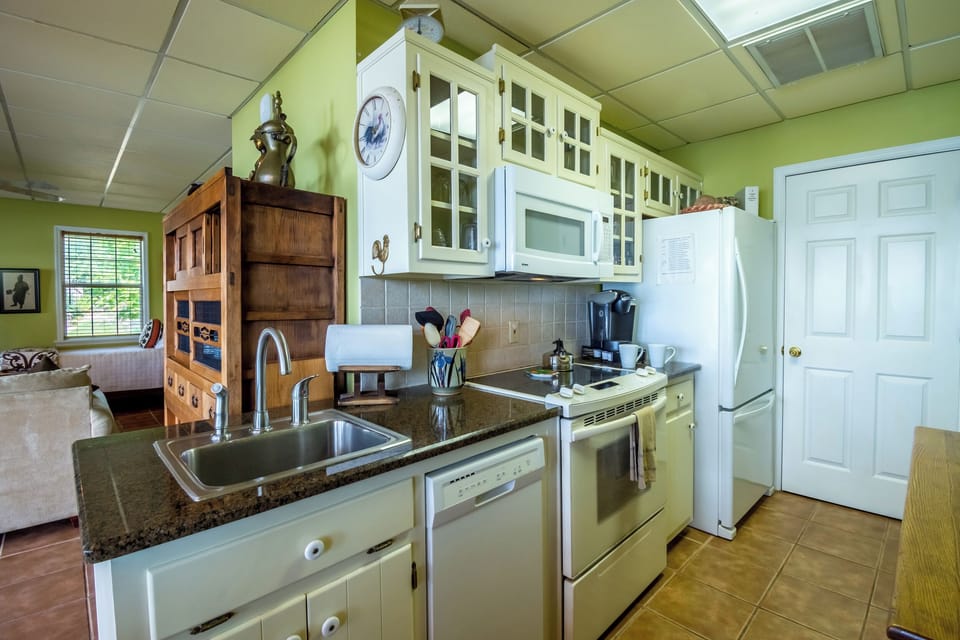 The Dock features a full kitchen.