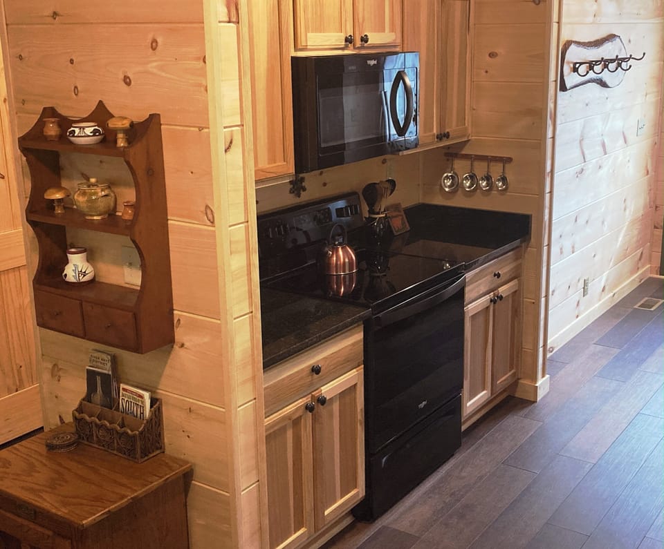 Fully-equipped kitchen with all new appliances.