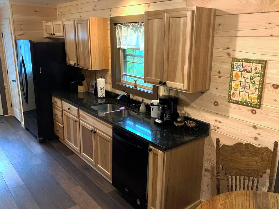 Fully-equipped kitchen with all new appliances.