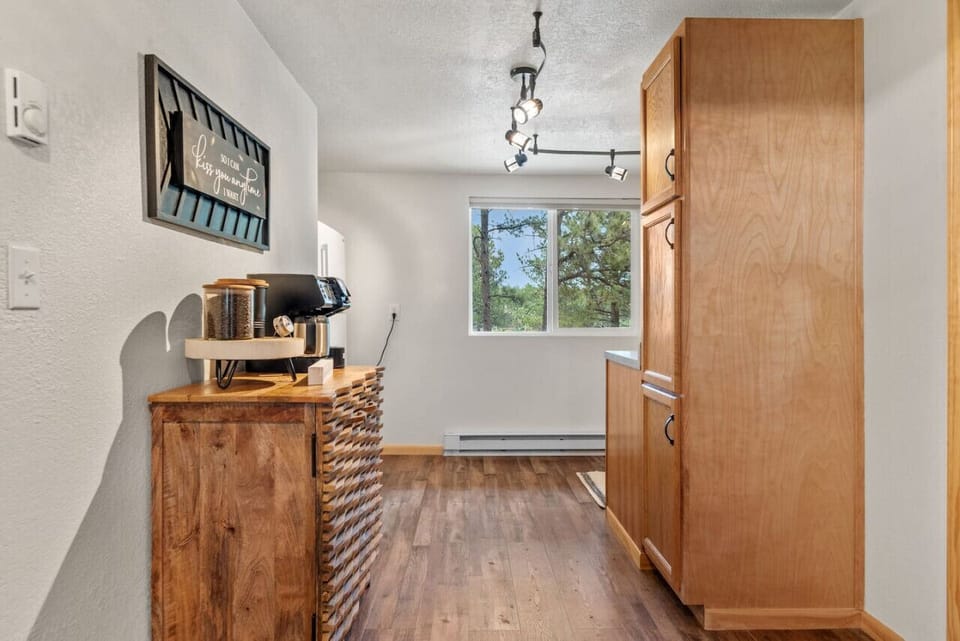 Our fully-stocked kitchen makes mealtime so easy with basic spices, a stove, coffee maker.