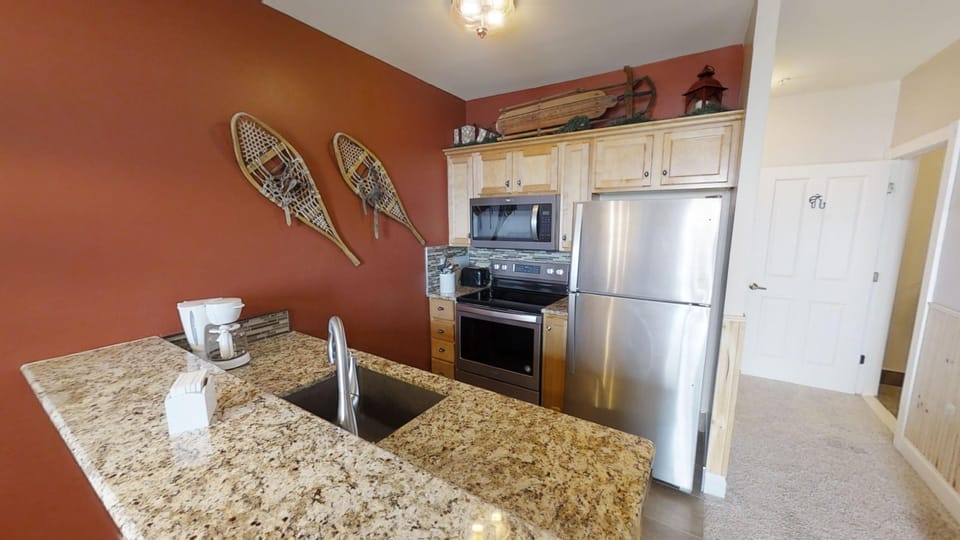 Indoors, Floor, Flooring, Sink, Refrigerator