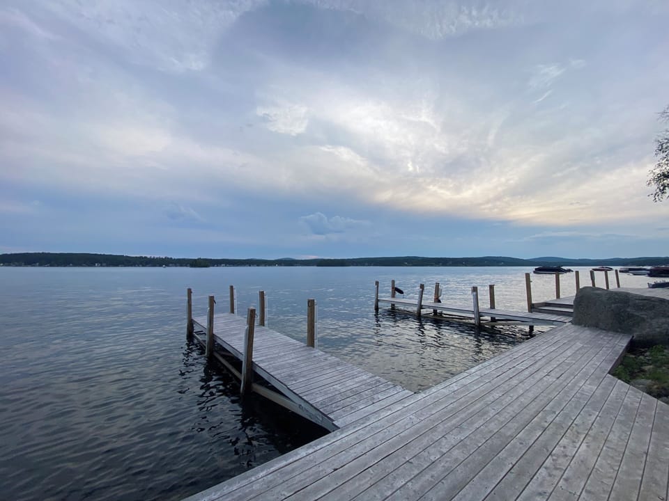 Dedicated dock on Paugus Bay in Lake Winnipesaukee.
