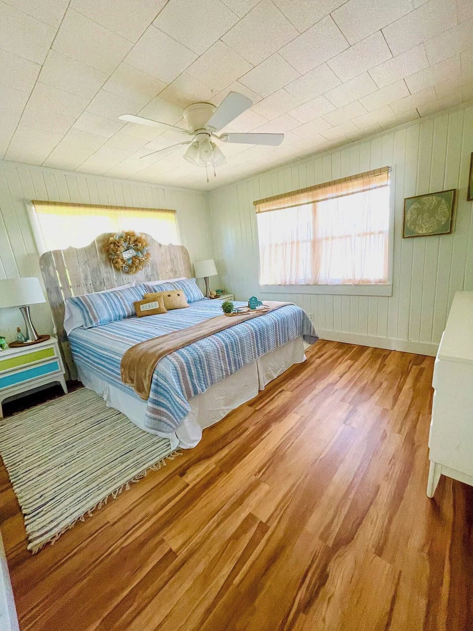 Wake up to THE most beautiful sunlight filtering thru sheers in our King Room.