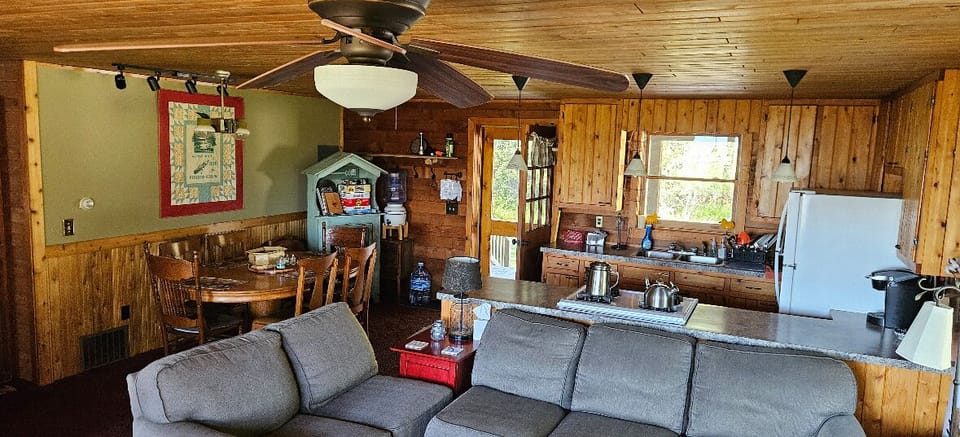 Main House Living, Kitchen and Dining Area