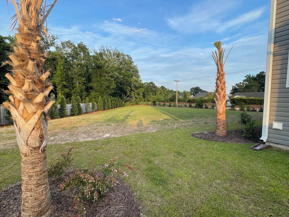 Huge outdoor greenspace! Plenty of room for playing corn hole, wiffle ball, etc.