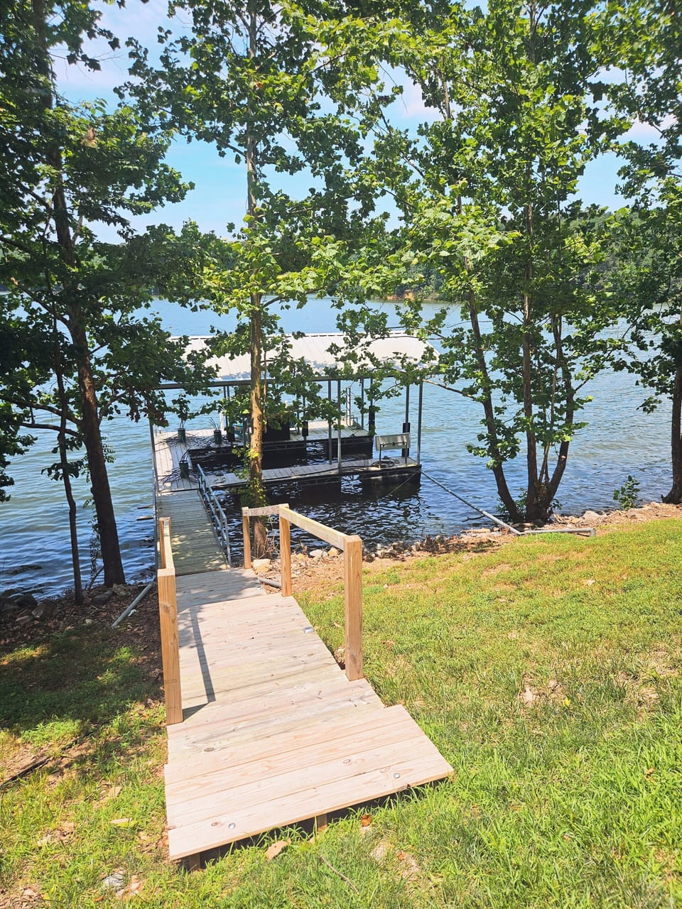 Private dock for your  boat.  Swim or fish off the dock.
