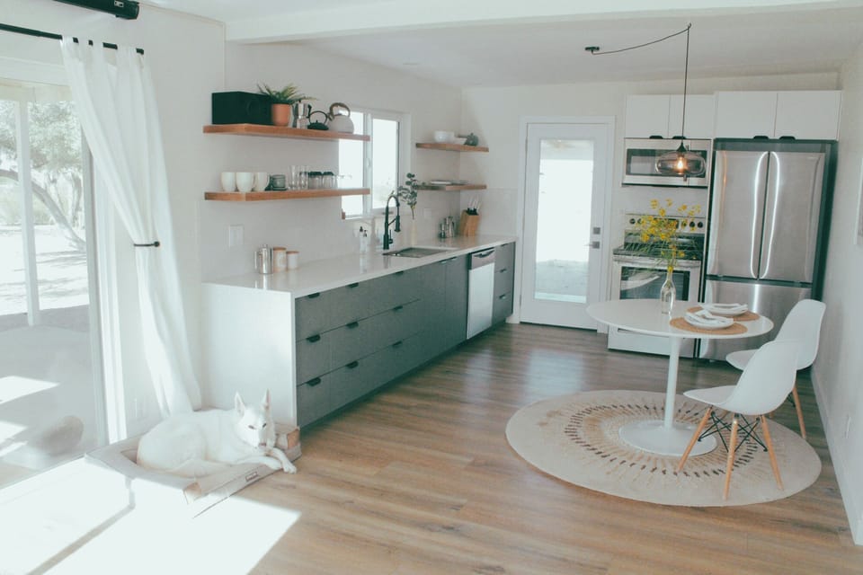Open plan leaves the home drenched in sun throughout the day.