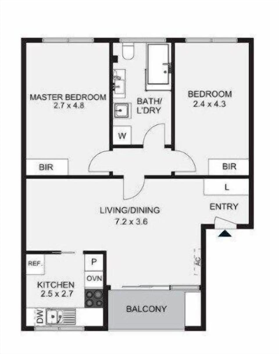 Floor Plan to indicate size