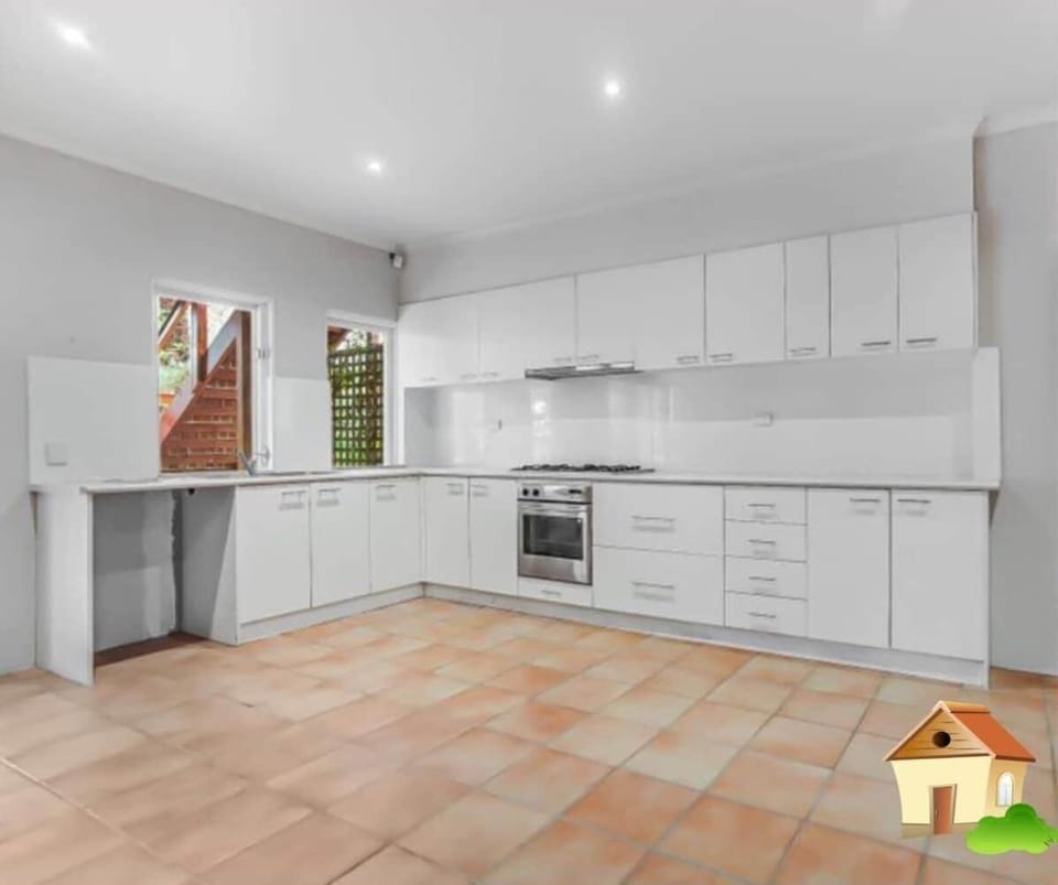 Full size Kitchen with Fridge, microwave, oven, etc