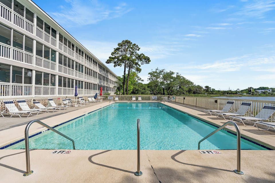 Take a cool dip in the sparkling pool.