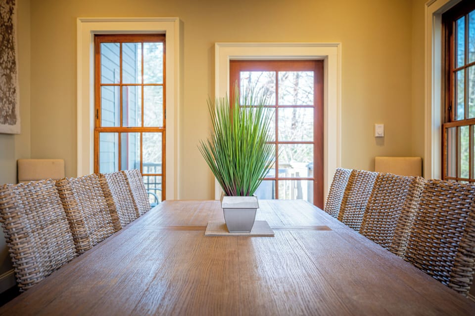 Dining room table with seating for 10 