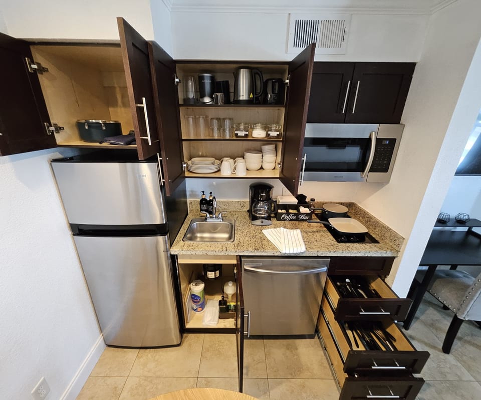 Fully stocked with the basics to whip up a home-style meal.