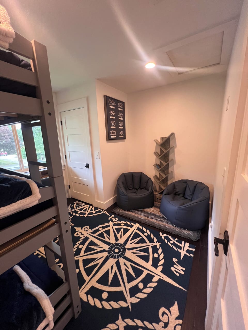 Kid's Bedroom (Twin Sized Beds), with Small desk and Reading Nook