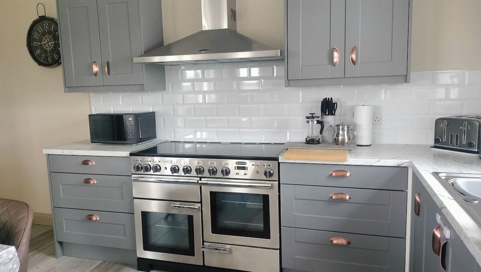 Modern kitchen with all appliances and large oven