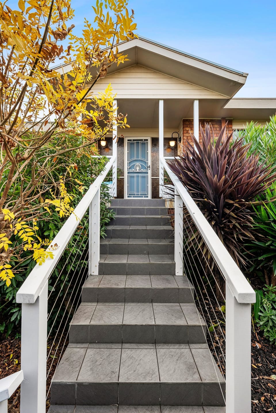 Front entrance at side of home.