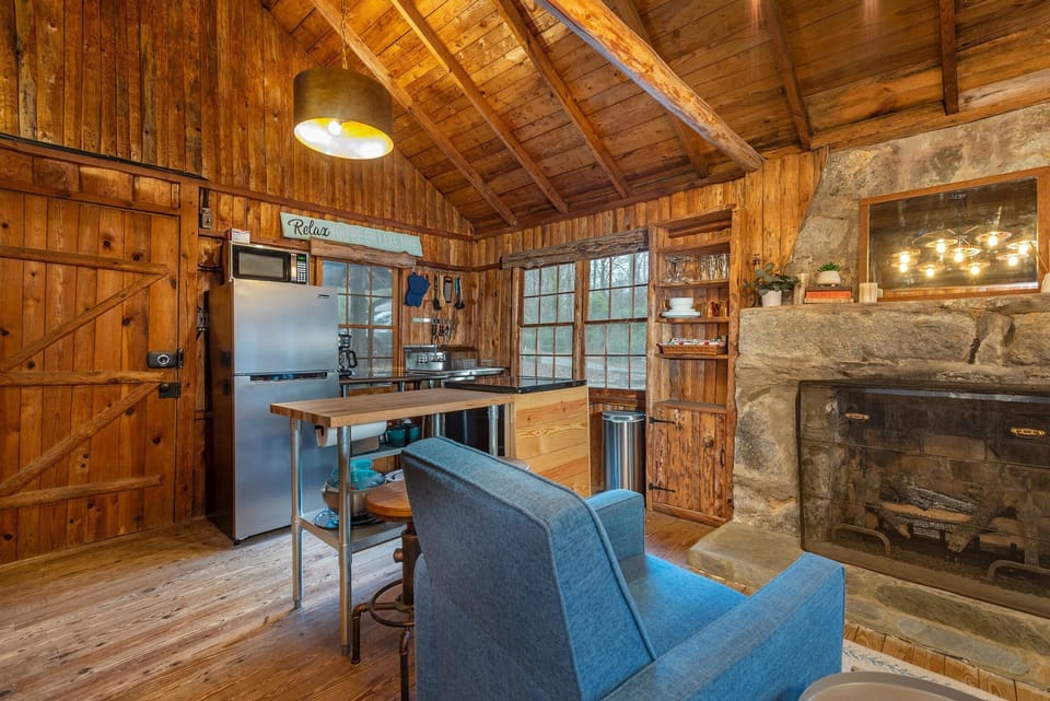 Open-concept kitchen and living area