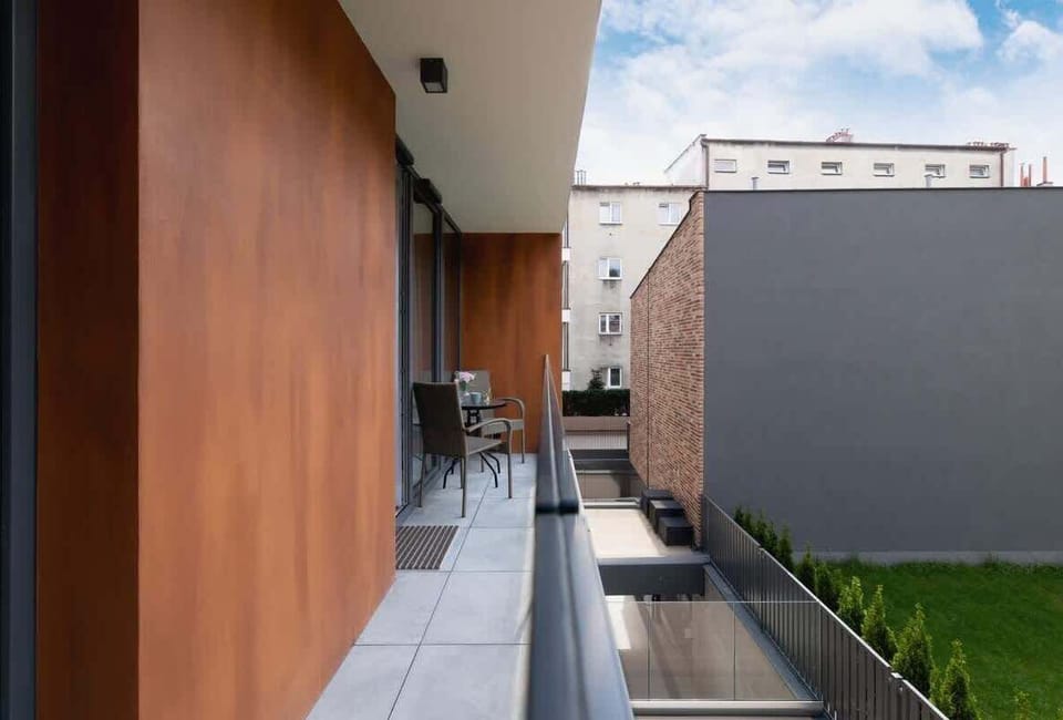 Furnished balcony.