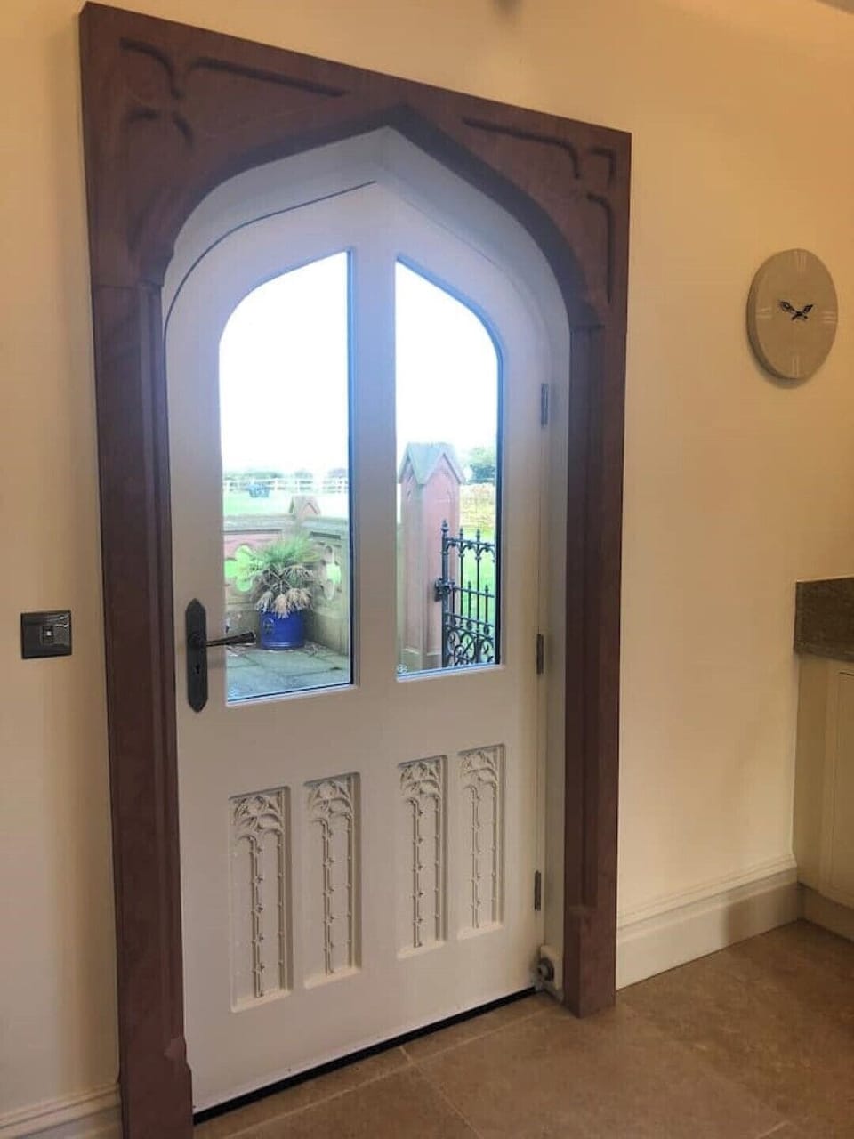 Back door from kitchen to patio