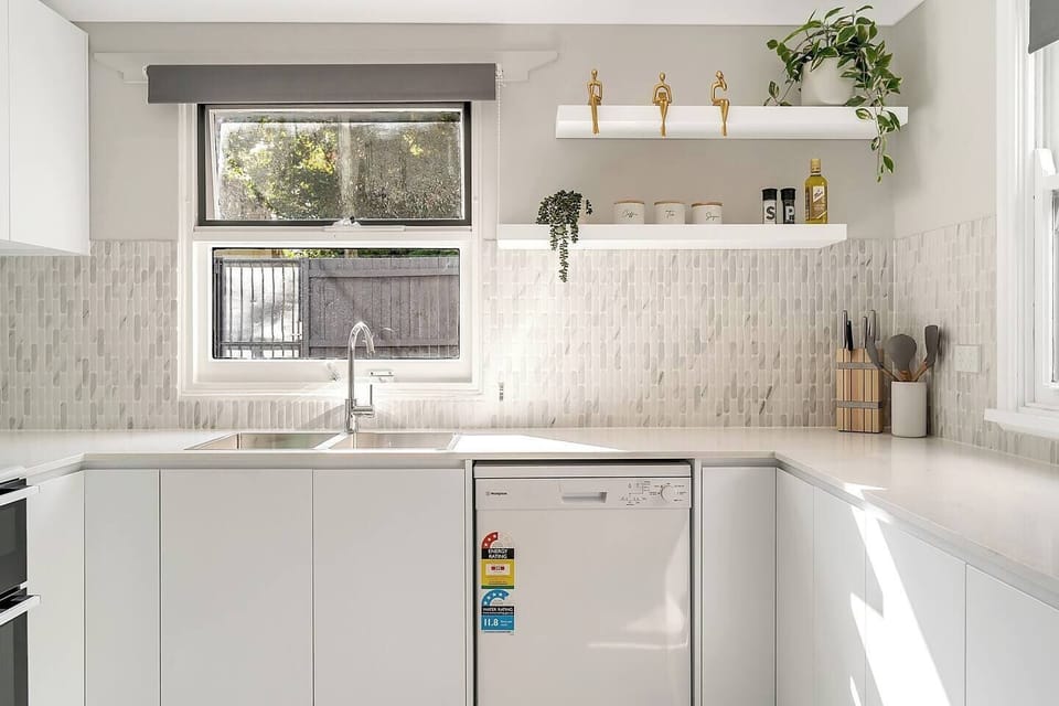 You’ll find everything you need in the fully equipped kitchen to prepare meals at home. 
