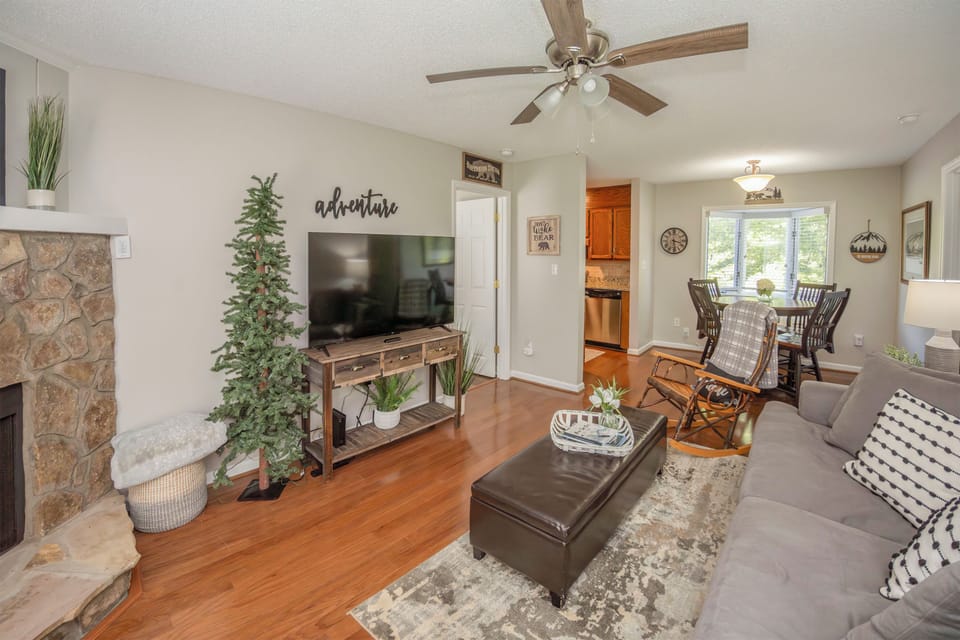 Spacious Living room open to the dining area