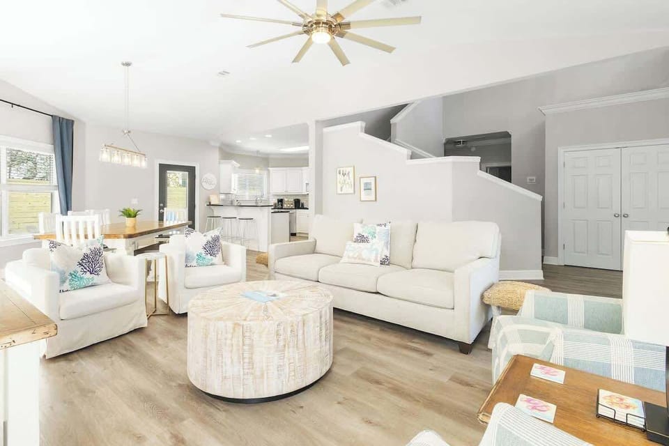 Living area features plenty of seating for all.